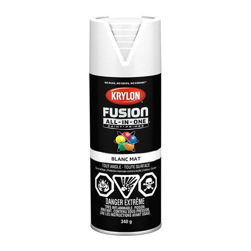 Peinture en aérosol Krylon Fusion 340g mate - Blanc - Quincaillerie G.H. Berger