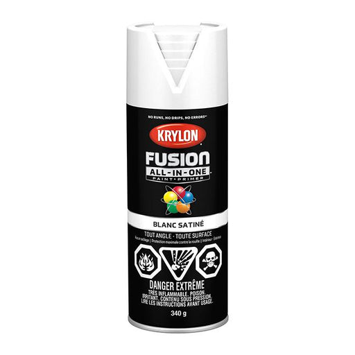 Peinture en aérosol Krylon Fusion 340g satinée - Blanc - Quincaillerie G.H. Berger