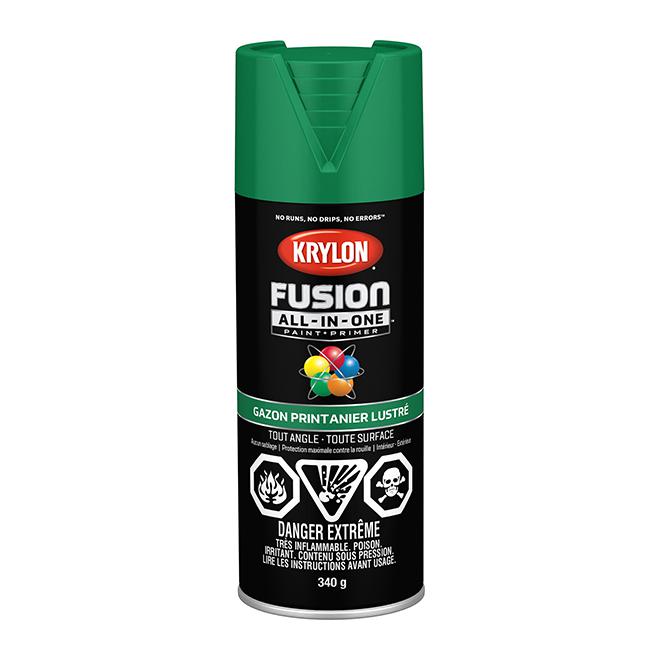 Peinture en aérosol Krylon Fusion 340g lustrée - Gazon printanier - Quincaillerie G.H. Berger