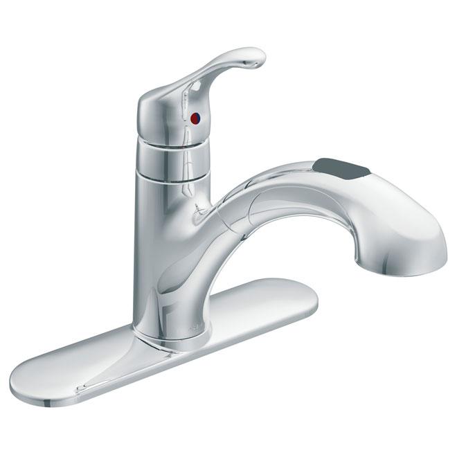 Robinet de cuisine Renzo à bec rétractable - Chrome - Quincaillerie G.H. Berger