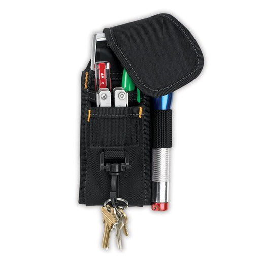 Étui pour outils et téléphone portable 5 compartiments en polyester noir - Quincaillerie G.H. Berger
