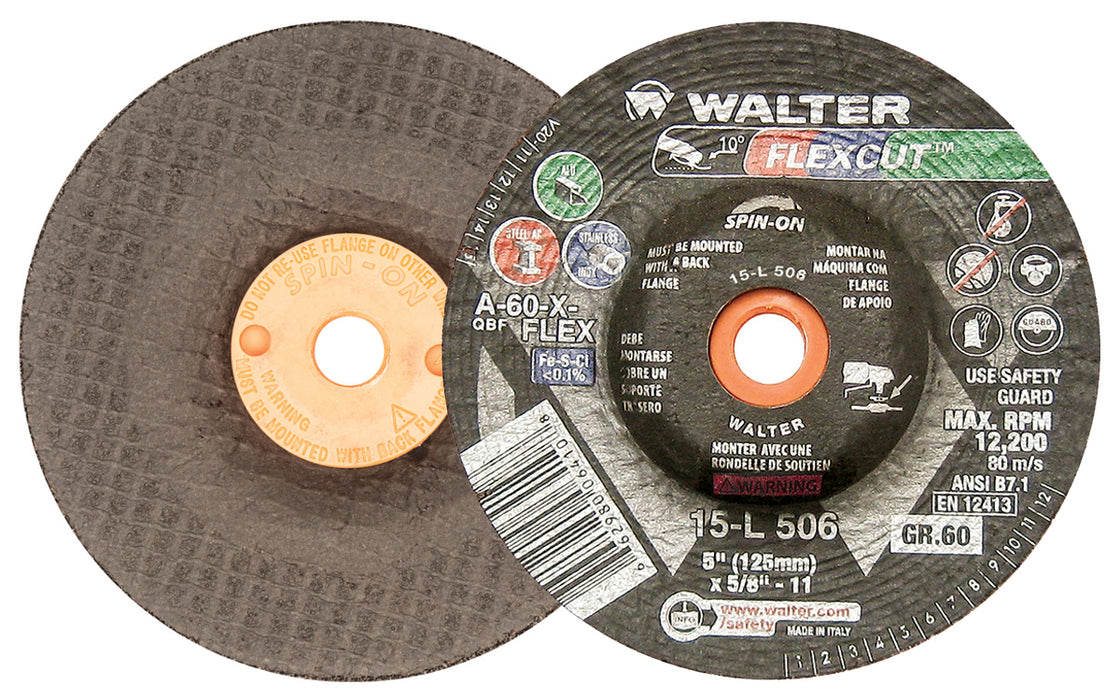 Meule à rectifier flexible FLEXCUT™ 5" (5/8"-11), à grain 60 - Quincaillerie G.H. Berger