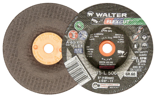 Meule à rectifier flexible FLEXCUT™ 5" (5/8"-11), à grain 60 - Quincaillerie G.H. Berger