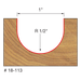 Mèche à bout rond, rayon 1/2", (1"x3/4") à tige 1/4" - Quincaillerie G.H. Berger