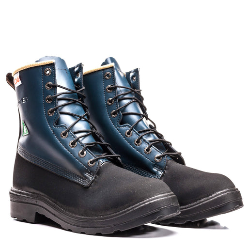 Botte de sécurité 8" avec résistance aux acides - Noir et Bleu Royer - Quincaillerie G.H. Berger