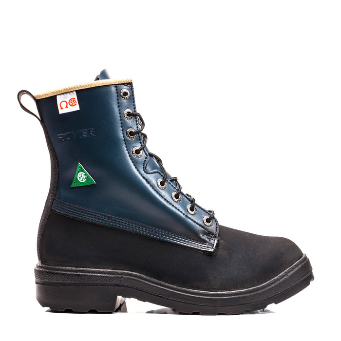 Botte de sécurité 8" avec résistance aux acides - Noir et Bleu Royer - Quincaillerie G.H. Berger