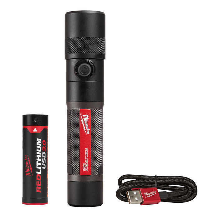 Lampe de poche à faisceau réglable, avec batterie USB Milwaukee - Quincaillerie G.H. Berger