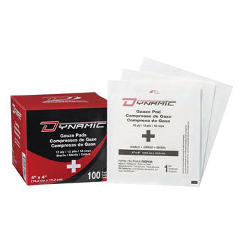 Bte. 100 compresses de gaze (4"x4") Dynamic (PIP Canada) - Quincaillerie G.H. Berger