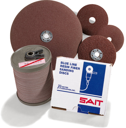 Disque de ponçage 4-1/2", arbre 7/8", à grain 24 United Abrasives inc. Sait - Quincaillerie G.H. Berger