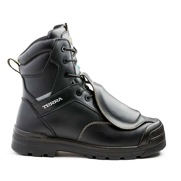 Botte de sécurité 8" Barricade, protecteur métatarse - Noir Terra - Quincaillerie G.H. Berger