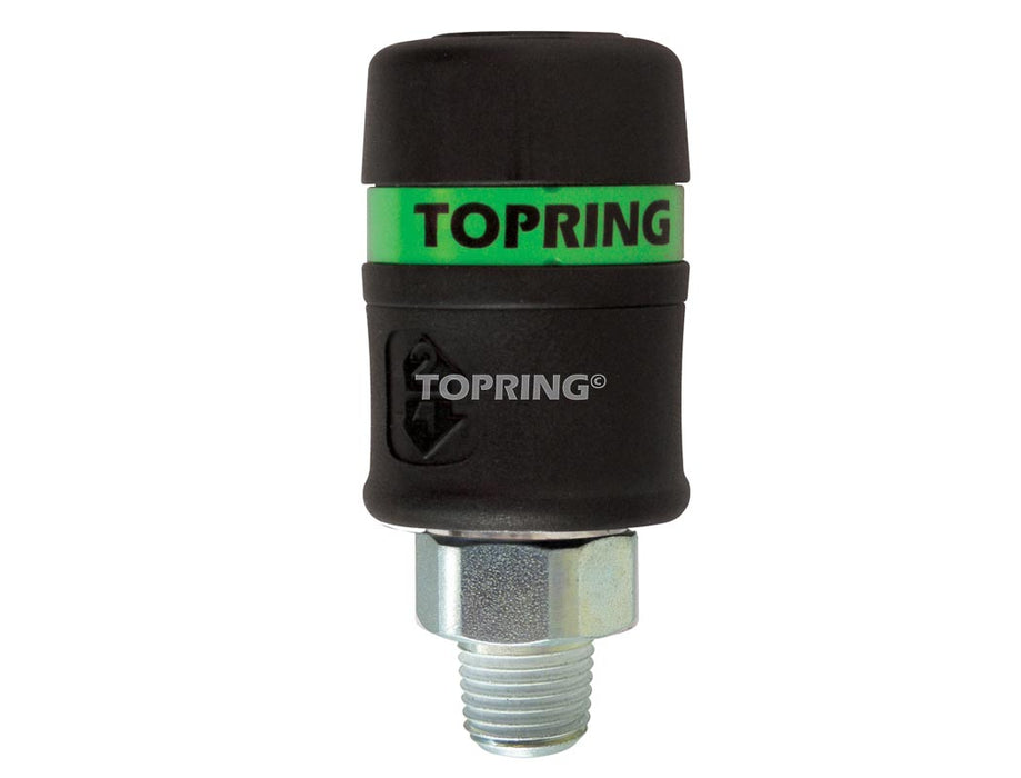 Raccord TOPQUIK sécuritaire (ULTRAFLO) 1/4 (M) NPT (automatique) - Quincaillerie G.H. Berger