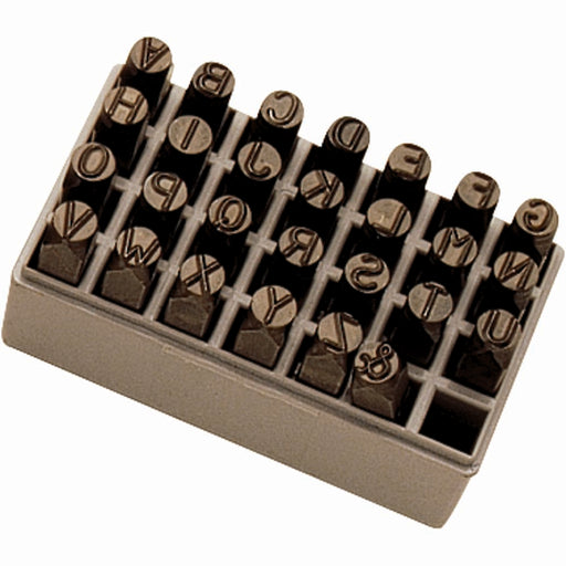 Ens. 27 poinçons lettrés 1/4" - Quincaillerie G.H. Berger