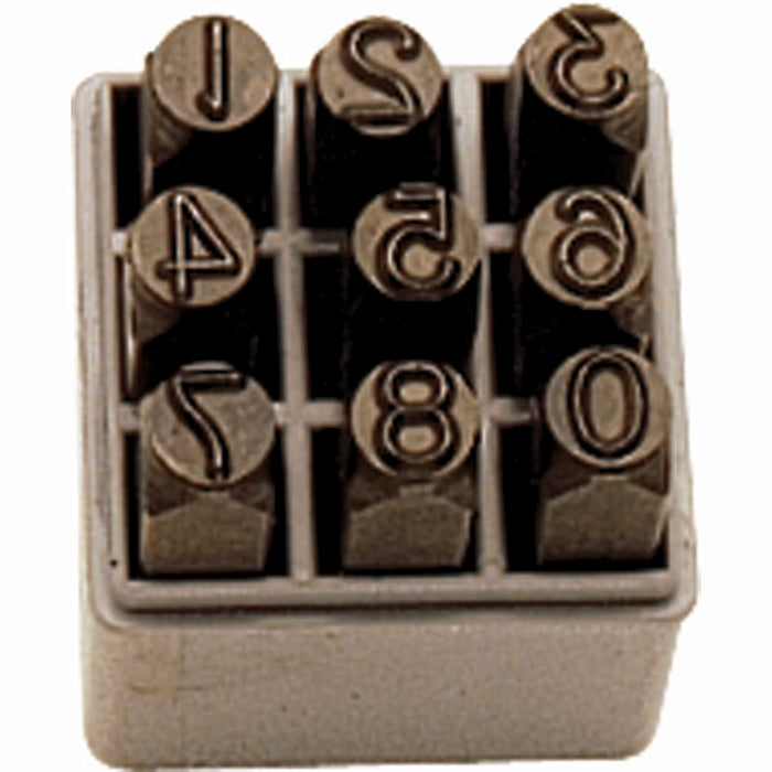 Ens. 9 poinçons chiffrés 3/16" - Quincaillerie G.H. Berger