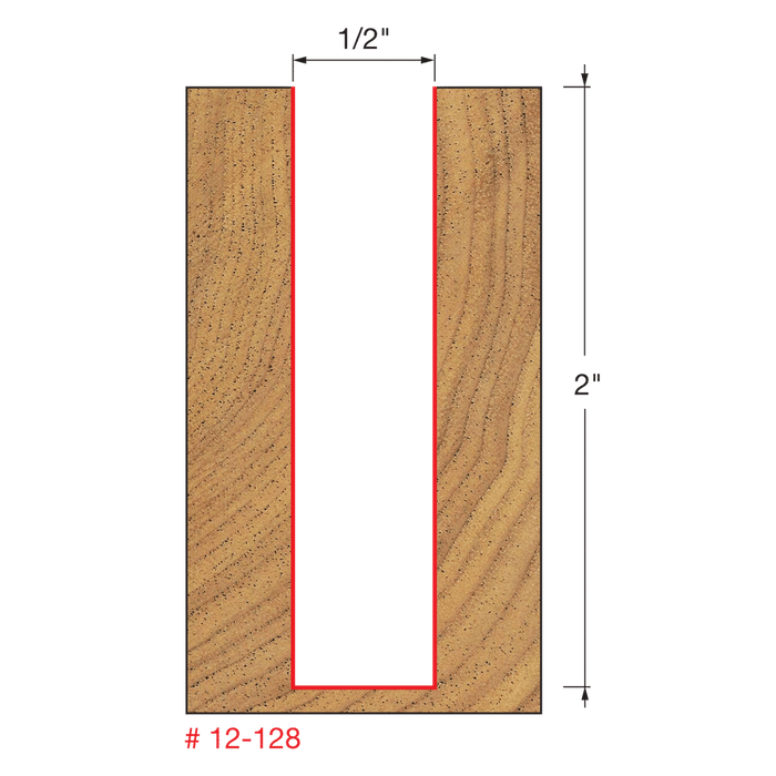 Mèche droite à 2-cannelures (1/2"x2") à tige 1/2" - Quincaillerie G.H. Berger