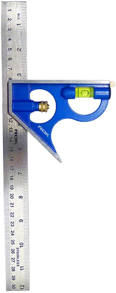 Équerre combinée 12" avec règle en inox ROK - Quincaillerie G.H. Berger