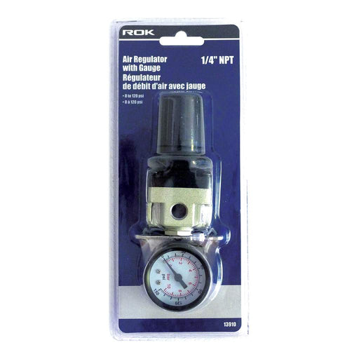 Régulateur 0-120psi 1/4"NPT ROK - Quincaillerie G.H. Berger