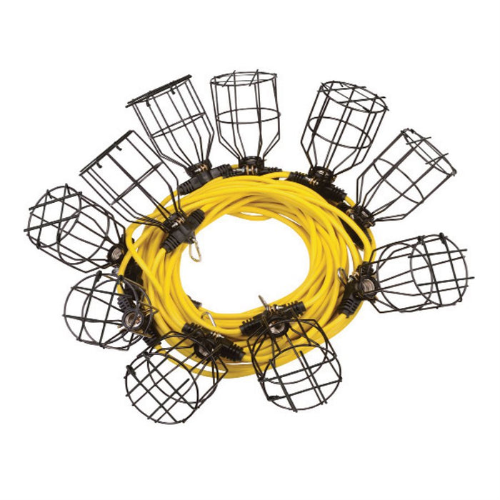 Éclairage à cordon avec cages métalliques 15m LIGHTWAY - Quincaillerie G.H. Berger