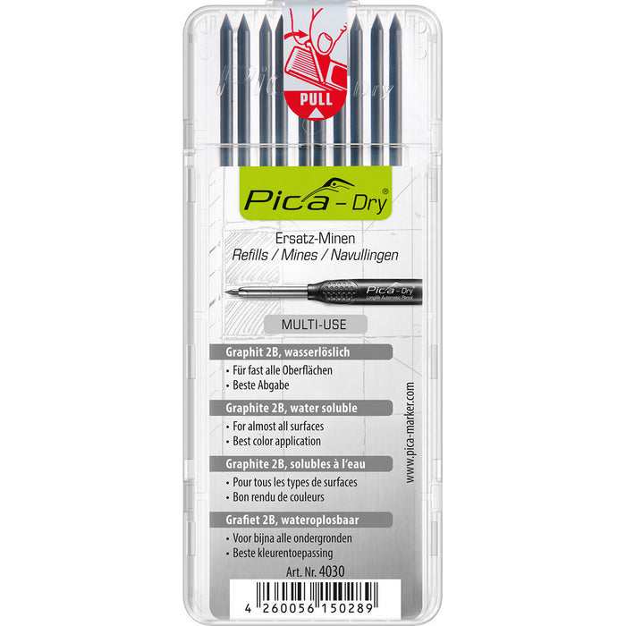 Crayon Pica-Dry® avec 10 mines en graphite 2B - Quincaillerie G.H. Berger
