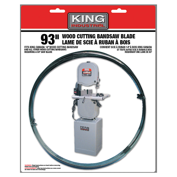 Lame de scie à ruban (93"x0,025"x6dpp) - Quincaillerie G.H. Berger