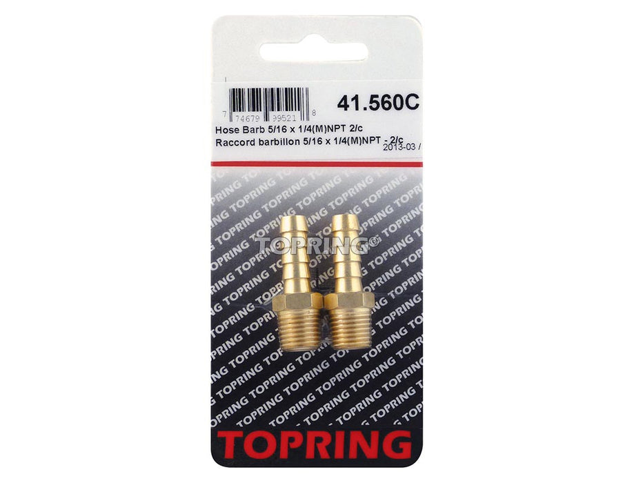 Raccord Barb. 5/16 x 1/4(M)NPT - Quincaillerie G.H. Berger