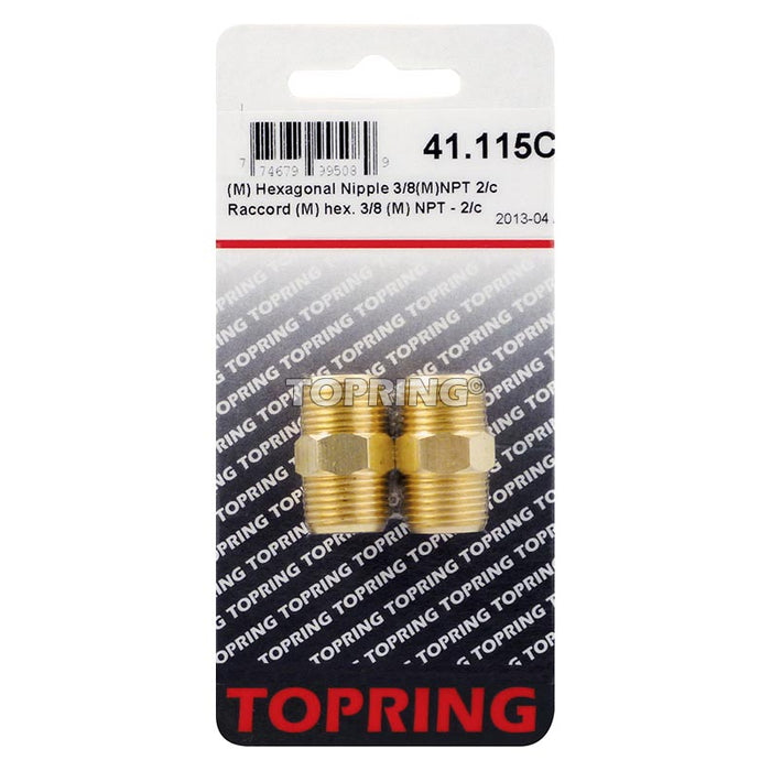 Raccord hex. 3/8(M)NPT, 2/carton - Quincaillerie G.H. Berger