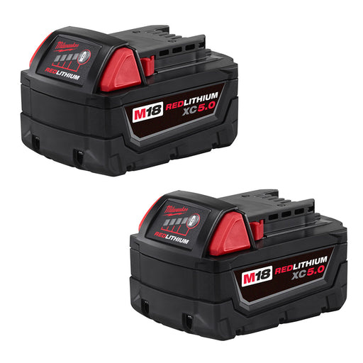 Ens. 2 batteries M18 REDLITHIUM™ XC, 5.0Ah Milwaukee - Quincaillerie G.H. Berger