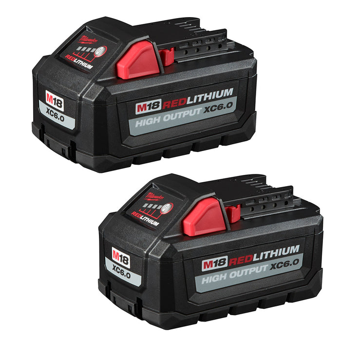 Pqt. 2 batteries M18 REDLITHIUM™ XC6.0 Milwaukee - Quincaillerie G.H. Berger