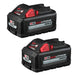 Pqt. 2 batteries M18 REDLITHIUM™ XC6.0 Milwaukee - Quincaillerie G.H. Berger