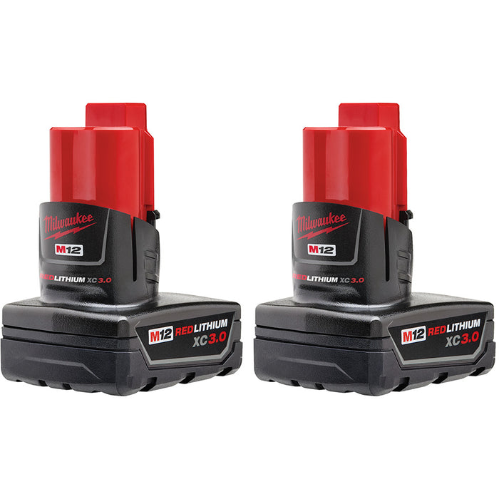 Ens. 2 Batteries M12 REDLITHIUM™ XC, 3.0Ah Milwaukee - Quincaillerie G.H. Berger