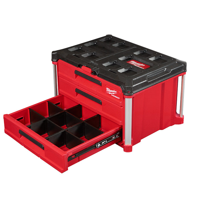 Coffre à outils PACKOUT™ à 3 tiroirs Milwaukee - Quincaillerie G.H. Berger