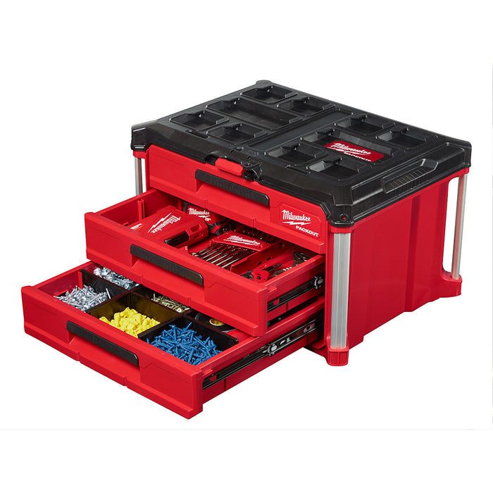 Coffre à outils PACKOUT™ à 3 tiroirs Milwaukee - Quincaillerie G.H. Berger