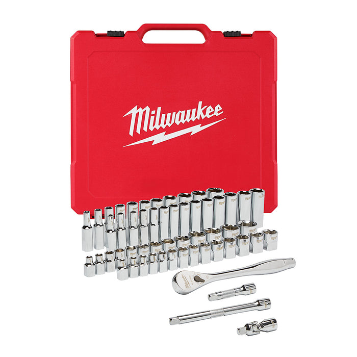 Ens. Rochet 3/8" avec 56 mcx (SAE/Métrique) Milwaukee - Quincaillerie G.H. Berger