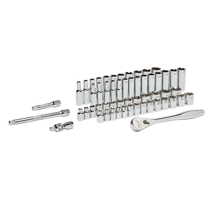 Ens. Rochet 3/8" avec 56 mcx (SAE/Métrique) Milwaukee - Quincaillerie G.H. Berger