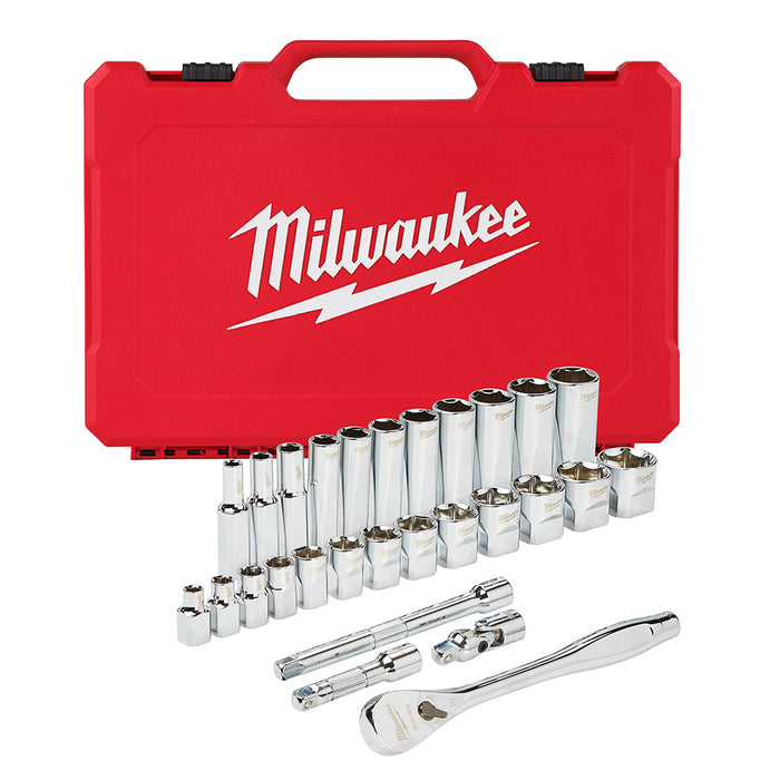 Ens. Rochet 3/8" avec 28 mcx (SAE) Milwaukee - Quincaillerie G.H. Berger