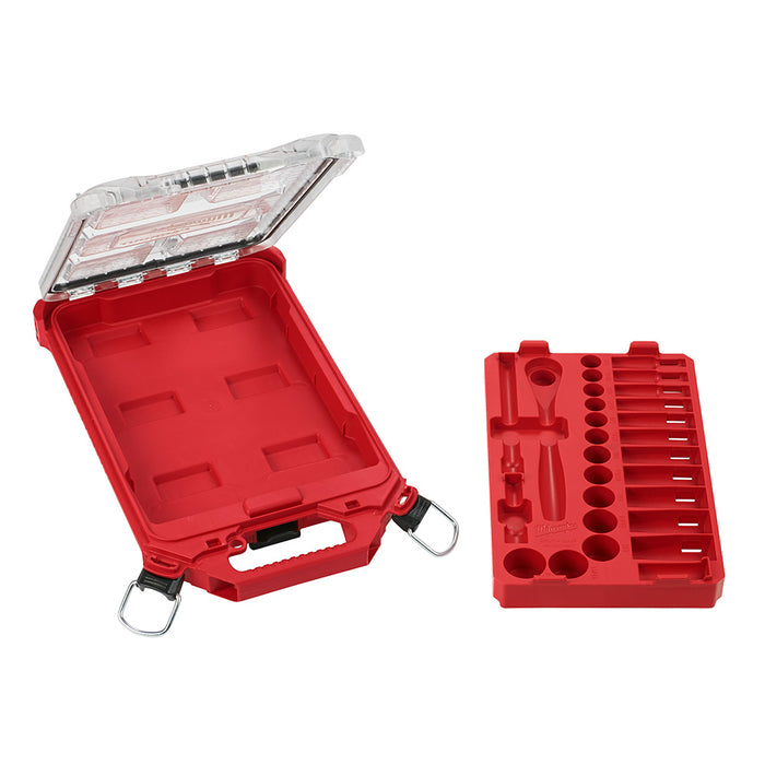 Ens. Rochet 3/8" avec 28 mcx (SAE) PACKOUT™ Milwaukee - Quincaillerie G.H. Berger