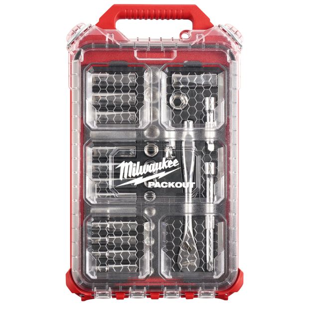 Ens. Rochet 3/8" avec 32 mcx (Métrique) PACKOUT™ Milwaukee - Quincaillerie G.H. Berger
