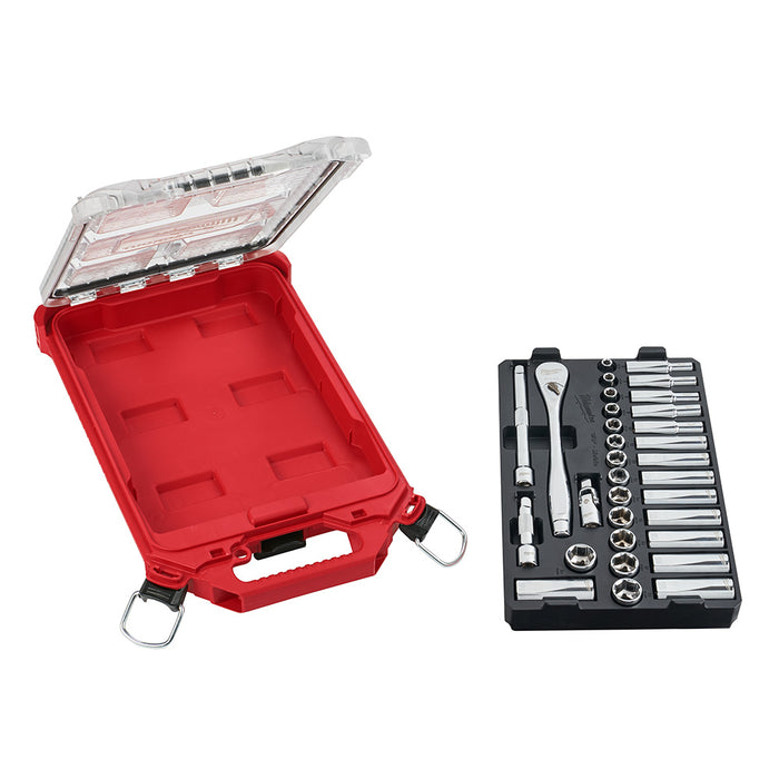 Ens. Rochet 3/8" avec 32 mcx (Métrique) PACKOUT™ Milwaukee - Quincaillerie G.H. Berger