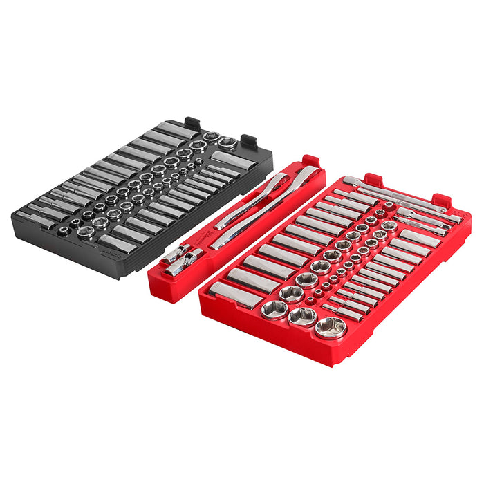 Ens. Rochets 1/4" et 3/8" avec 106 morceaux (SAE/Métrique) PACKOUT™ Milwaukee - Quincaillerie G.H. Berger