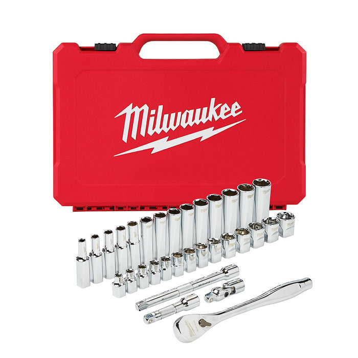 Ens. Rochet 3/8" avec 32 mcx (Métrique) Milwaukee - Quincaillerie G.H. Berger