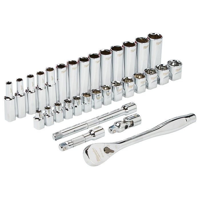 Ens. Rochet 3/8" avec 32 mcx (Métrique) Milwaukee - Quincaillerie G.H. Berger