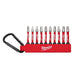 Ens. Embouts de vissage SHOCKWAVE™ SQ1/2/3 avec mousqueton (10 mcx.) Milwaukee - Quincaillerie G.H. Berger
