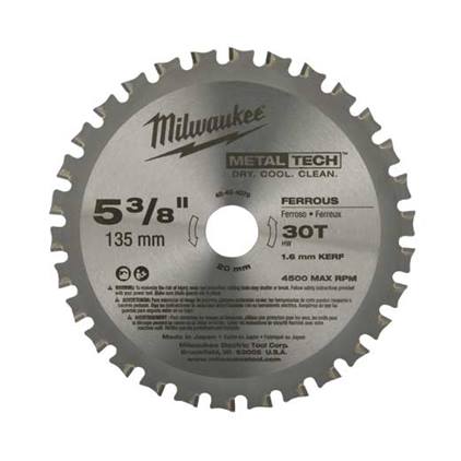 Lame à pointes cermet pour coupe à sec, à métaux ferreux 3/32"- (8"x50 dents) Milwaukee - Quincaillerie G.H. Berger
