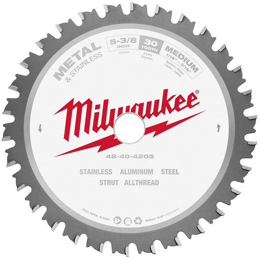 Lame au carbure, à métaux ferreux (5-3/8"x30 dents) Milwaukee - Quincaillerie G.H. Berger
