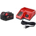 Ens. 1 batterie M18 REDLITHIUM™ XC5.0 et chargeur Milwaukee - Quincaillerie G.H. Berger