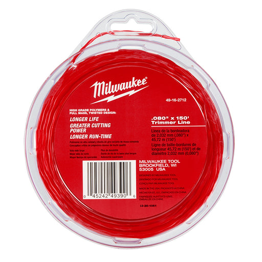 Fil pour coupe-bordure .080"x150' Milwaukee - Quincaillerie G.H. Berger