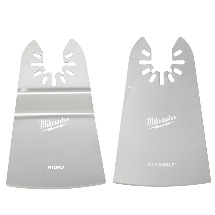 Ensemble de 2 grattoirs de 2", rigide et flexible, universelle Milwaukee - Quincaillerie G.H. Berger