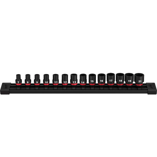 Ens. 14 douilles SHOCKWAVE™ standard métriques à prise 3/8" Milwaukee - Quincaillerie G.H. Berger