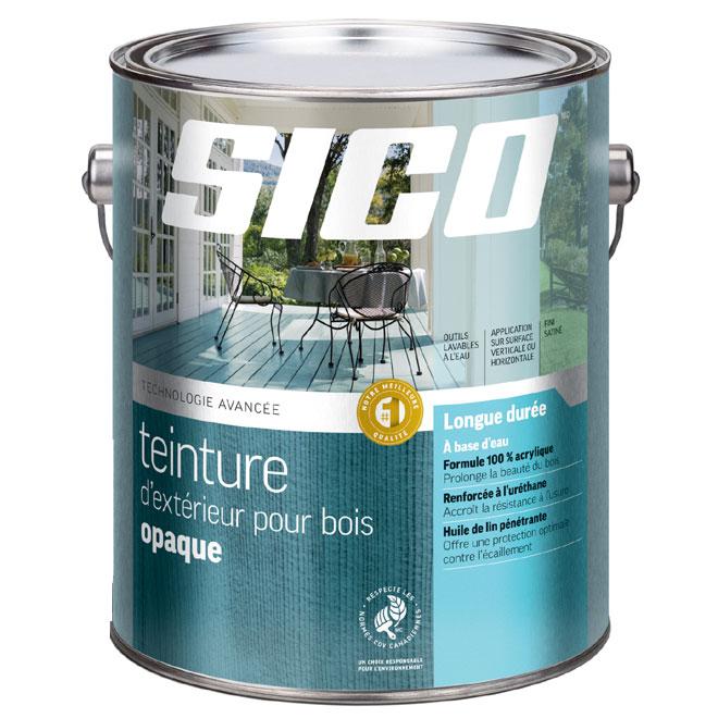 Teinture d'extérieur opaque à à base d'eau pour le bois formule avancée - Blanc - 3.78 L SICO - Quincaillerie G.H. Berger