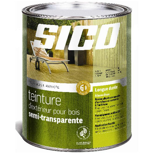 Teinture d'extérieur semi-transparente pour le bois - Naturel - 936 mL SICO - Quincaillerie G.H. Berger
