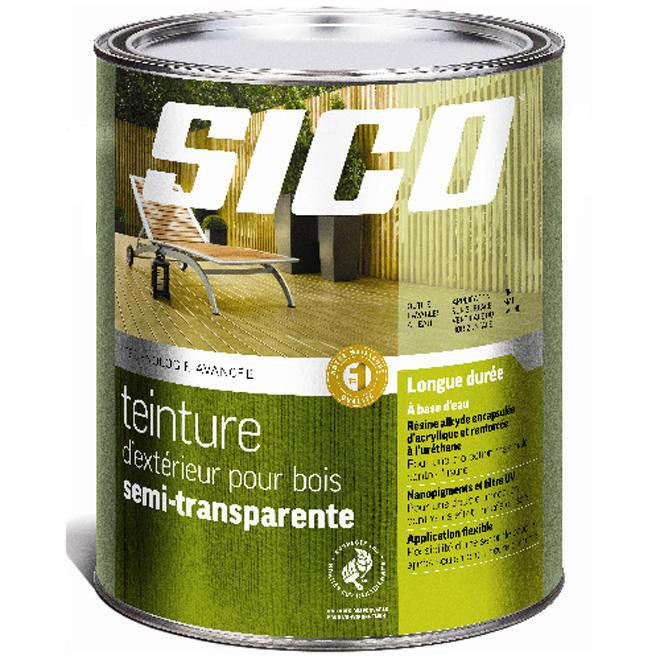 Teinture d'extérieur semi-transparente pour le bois - Naturel - 936 mL SICO - Quincaillerie G.H. Berger